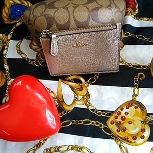 COACH KEY CHAIN WALLET GOLDISH TAN